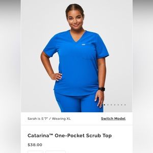 Royal blue figs top women’s size small